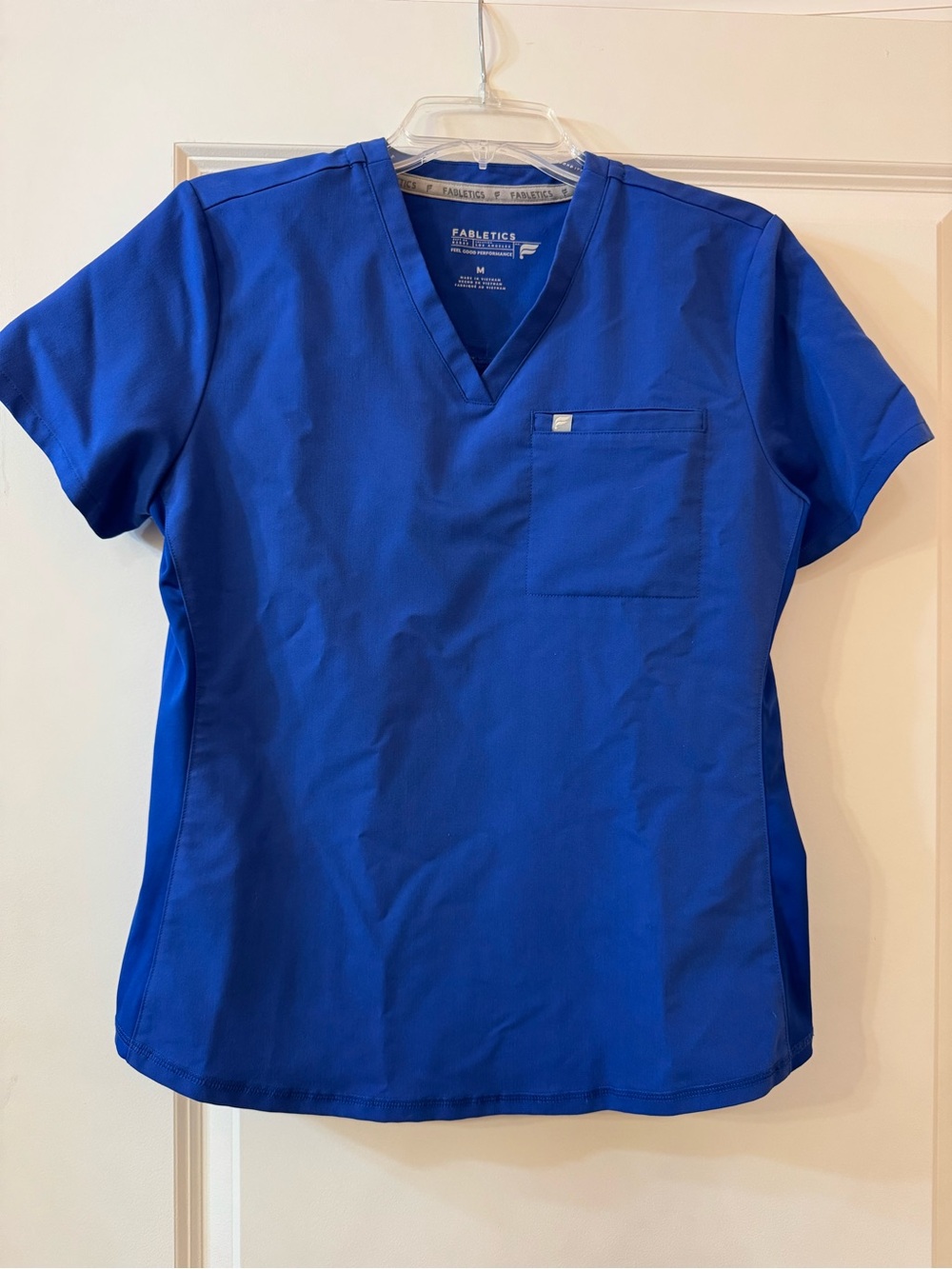 Fabletics Cobalt V-Neck Scrub Top